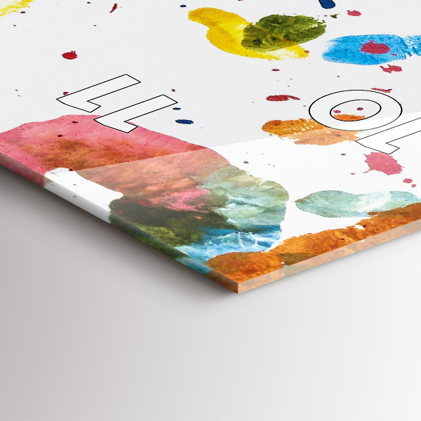 Vertikale Uhr Handabdrücke von Kindern