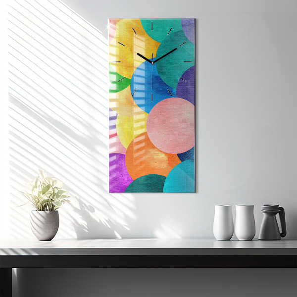 Vertikale Uhr mit motiv Abstrakte Kreise