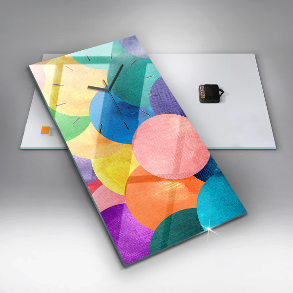 Vertikale Uhr mit motiv Abstrakte Kreise