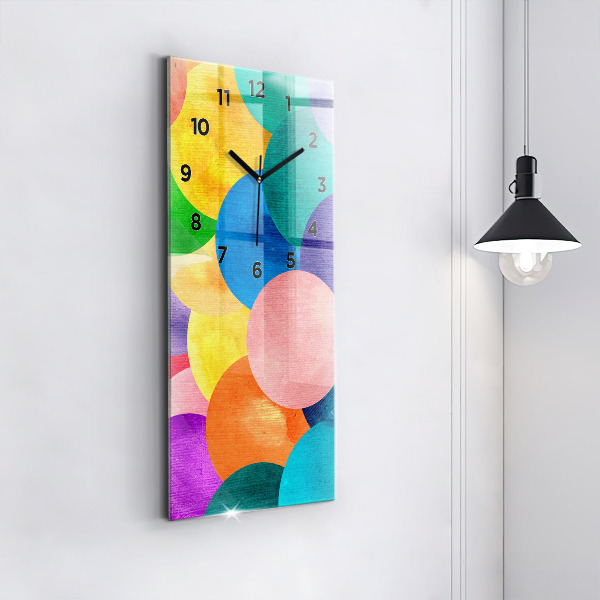 Vertikale Uhr mit motiv Abstrakte Kreise