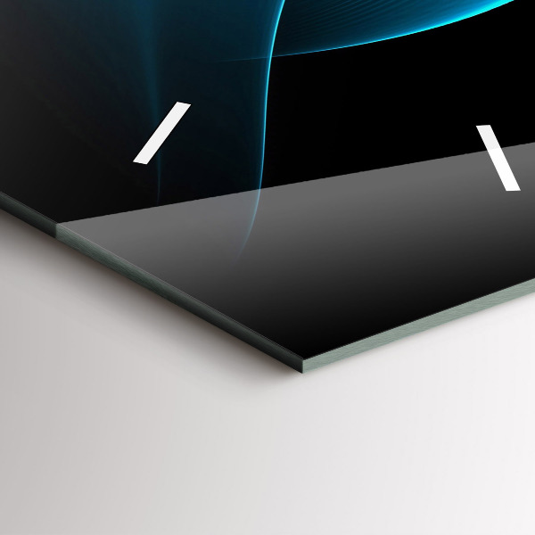 Vertikale Uhr mit motiv Blaue Abstraktion