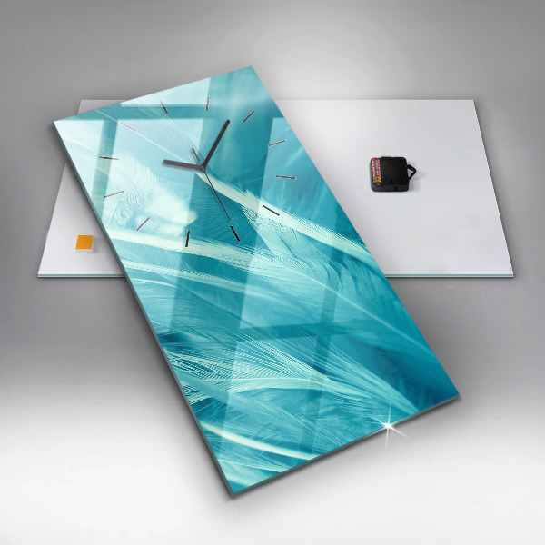 Vertikale Uhr mit motiv Grün-türkis vintage