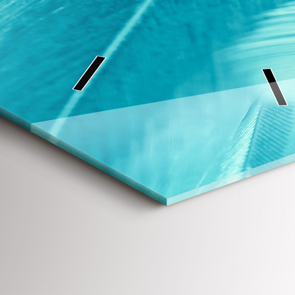 Vertikale Uhr mit motiv Grün-türkis vintage