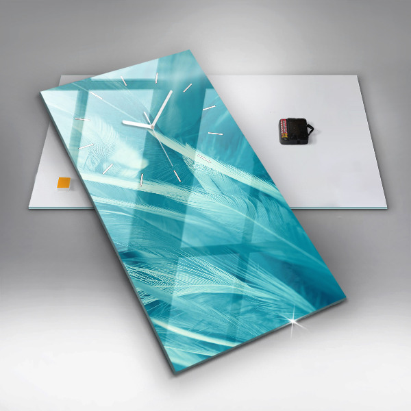 Vertikale Uhr mit motiv Grün-türkis vintage