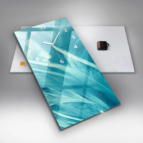 Vertikale Uhr mit motiv Grün-türkis vintage