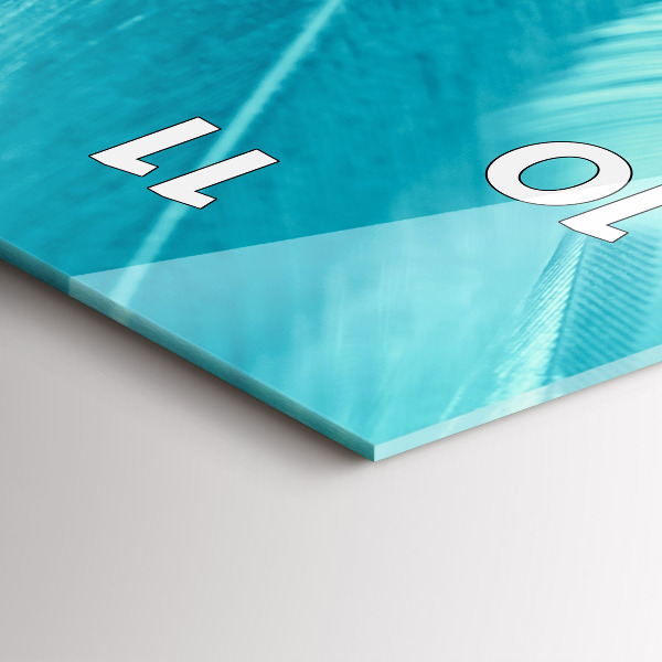 Vertikale Uhr mit motiv Grün-türkis vintage