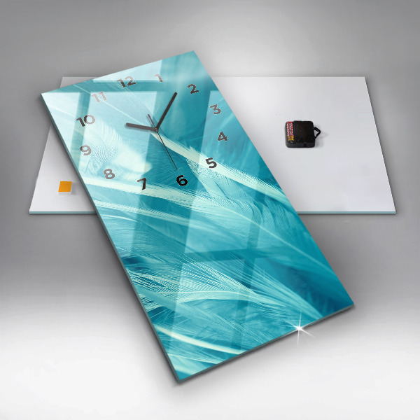 Vertikale Uhr mit motiv Grün-türkis vintage