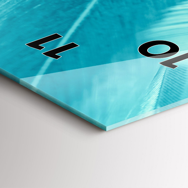 Vertikale Uhr mit motiv Grün-türkis vintage