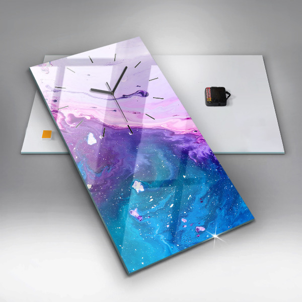 Vertikale Uhr Bunter Hintergrund