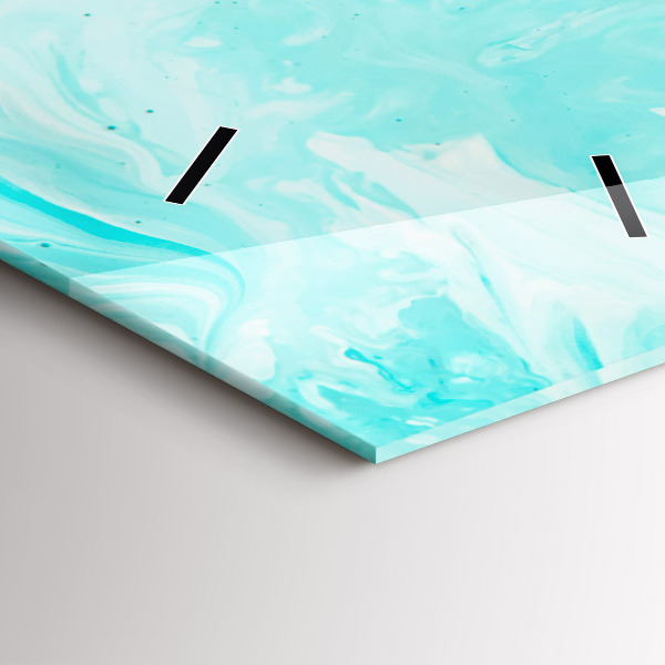 Vertikale Uhr mit motiv Blaue Abstraktion