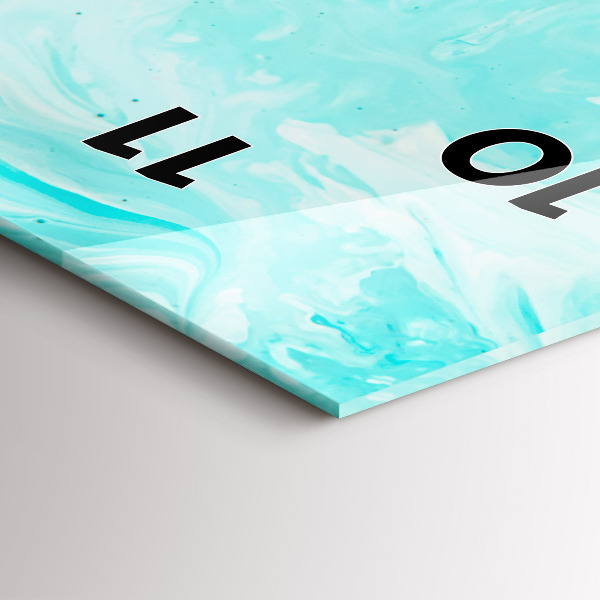 Vertikale Uhr mit motiv Blaue Abstraktion