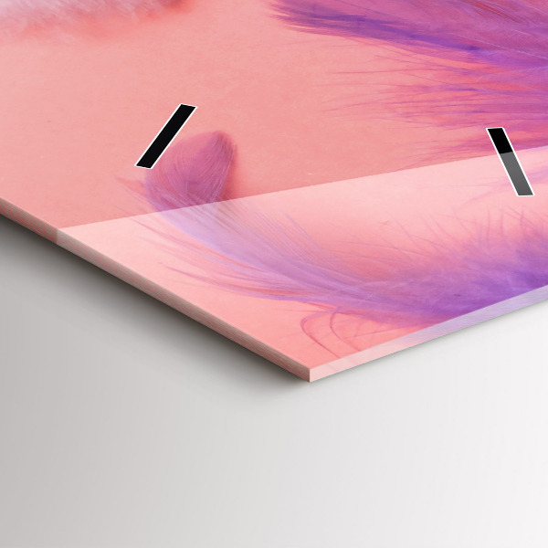 Vertikale Uhr Bunte Federn