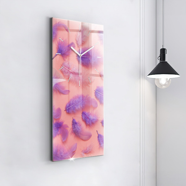 Vertikale Uhr Bunte Federn