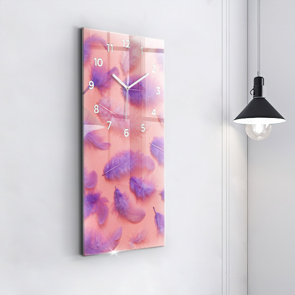 Vertikale Uhr Bunte Federn