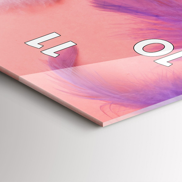 Vertikale Uhr Bunte Federn