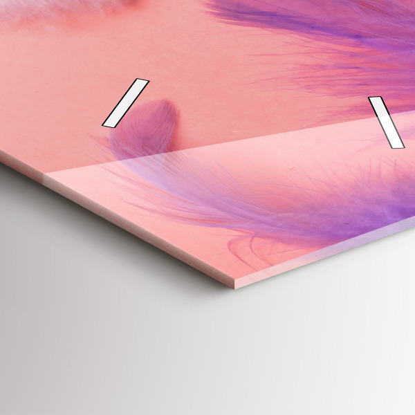 Vertikale Uhr Bunte Federn