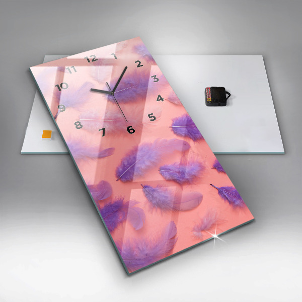 Vertikale Uhr Bunte Federn