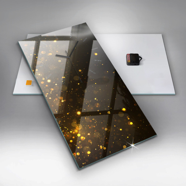 Vertikale Uhr mit motiv Goldener Blütenstaub