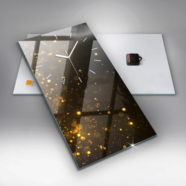 Vertikale Uhr mit motiv Goldener Blütenstaub