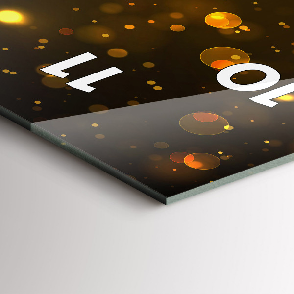 Vertikale Uhr mit motiv Goldener Blütenstaub