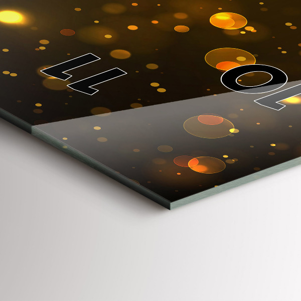 Vertikale Uhr mit motiv Goldener Blütenstaub