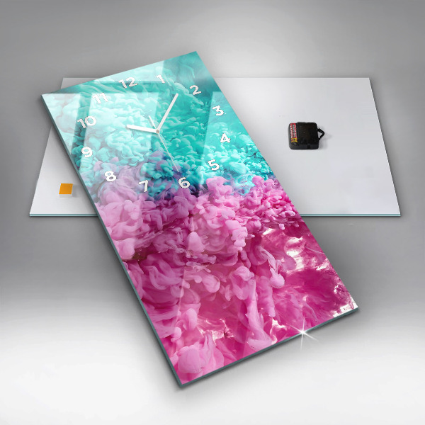 Vertikale Uhr mit motiv Moderne Kunst - Flecken