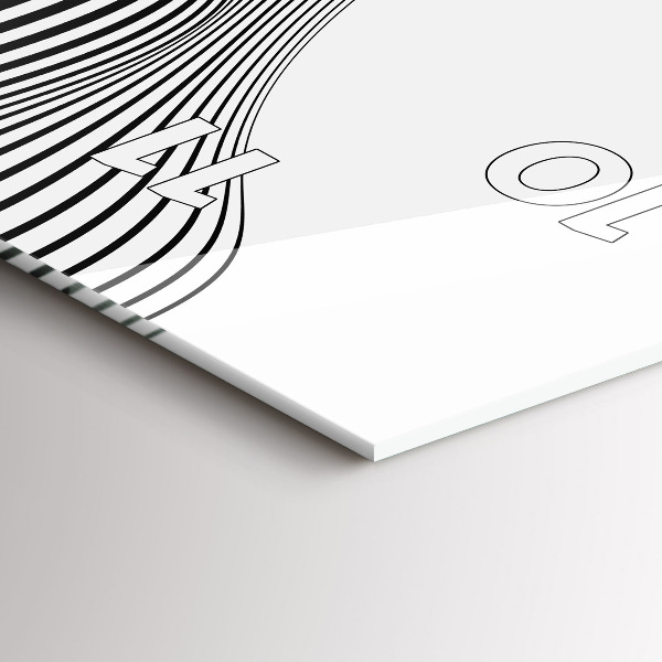 Vertikale Uhr mit motiv Schwarz-weiße Kunst