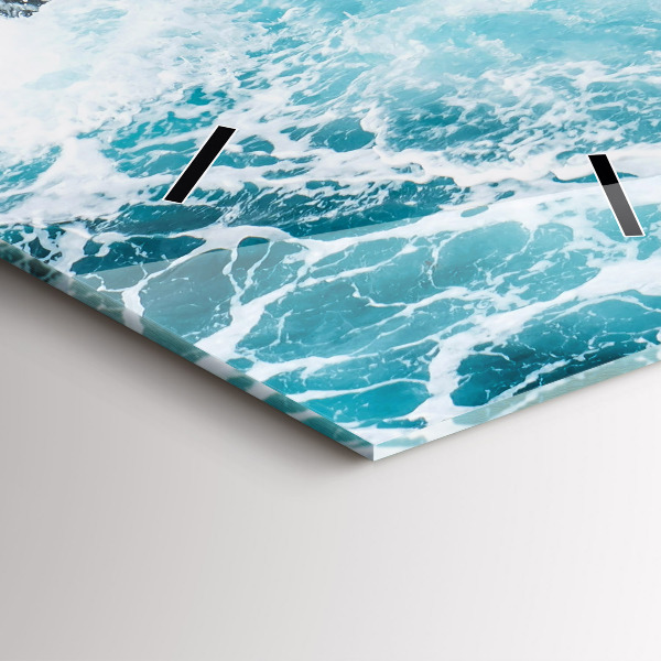 Vertikale Uhr mit motiv Wirbelnde schäumende Wellen