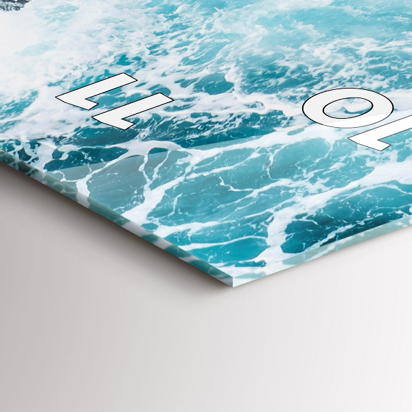 Vertikale Uhr mit motiv Wirbelnde schäumende Wellen