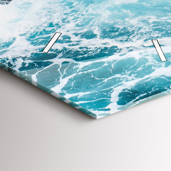 Vertikale Uhr mit motiv Wirbelnde schäumende Wellen