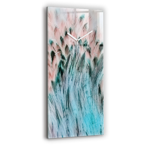 Vertikale Uhr Bunte Federn