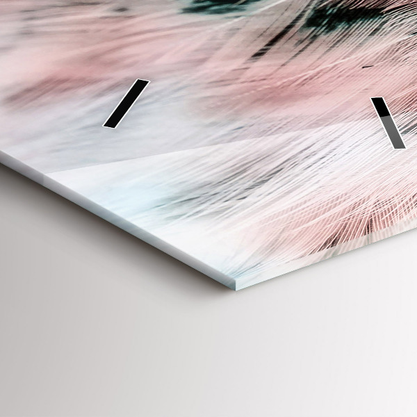 Vertikale Uhr Bunte Federn