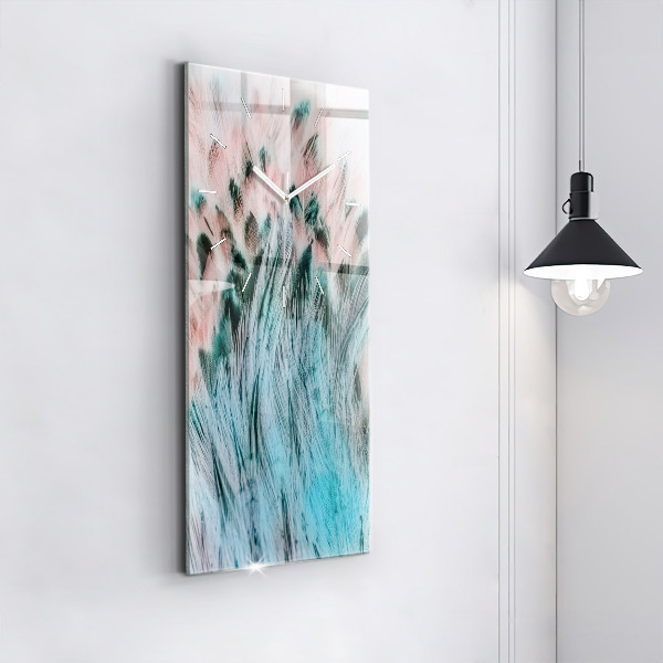 Vertikale Uhr Bunte Federn