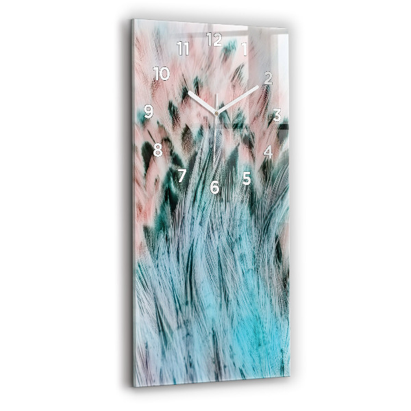 Vertikale Uhr Bunte Federn