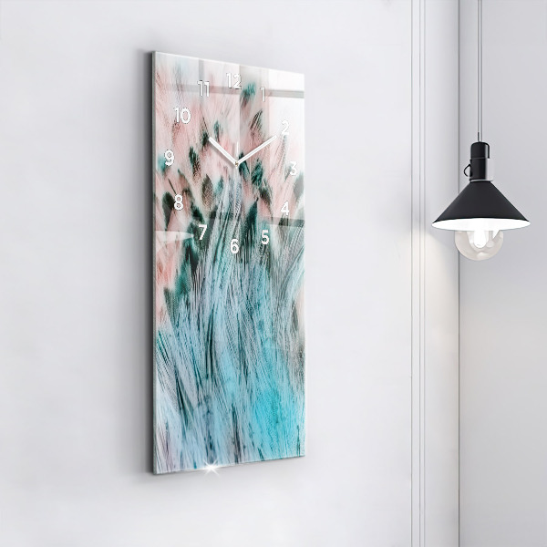 Vertikale Uhr Bunte Federn