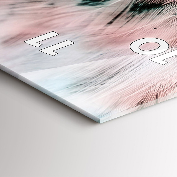 Vertikale Uhr Bunte Federn