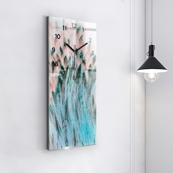 Vertikale Uhr Bunte Federn