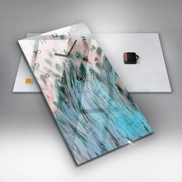 Vertikale Uhr Bunte Federn