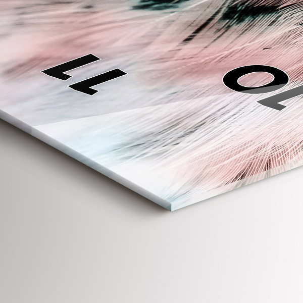 Vertikale Uhr Bunte Federn