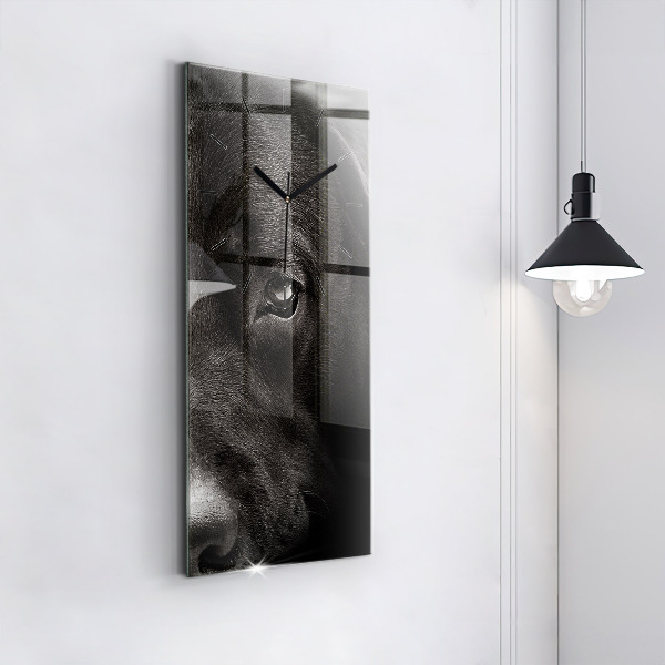 Vertikale Uhr mit motiv Hund und schottische Katze