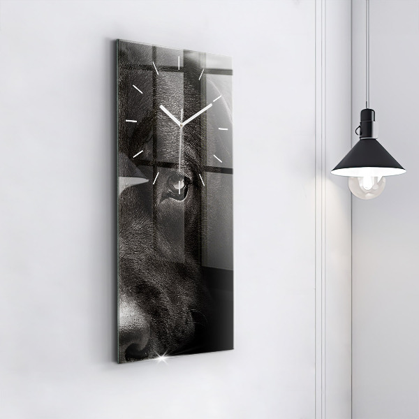 Vertikale Uhr mit motiv Hund und schottische Katze