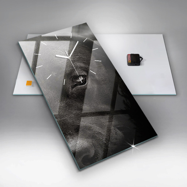 Vertikale Uhr mit motiv Hund und schottische Katze