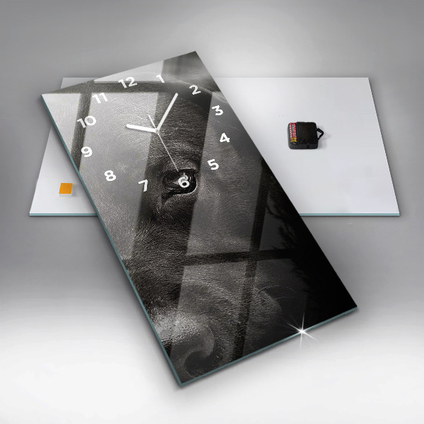 Vertikale Uhr mit motiv Hund und schottische Katze