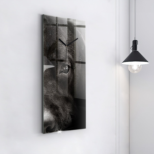 Vertikale Uhr mit motiv Hund und schottische Katze