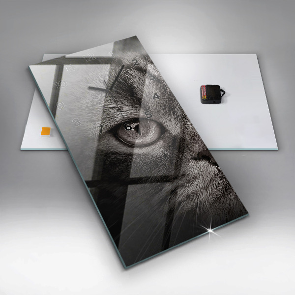 Vertikale Uhr Schottischer Hund und Katze