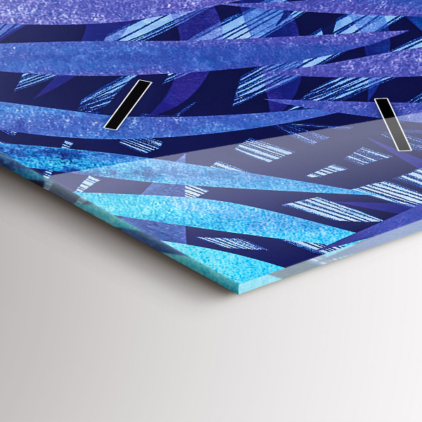 Vertikale Uhr Blaue Blätter