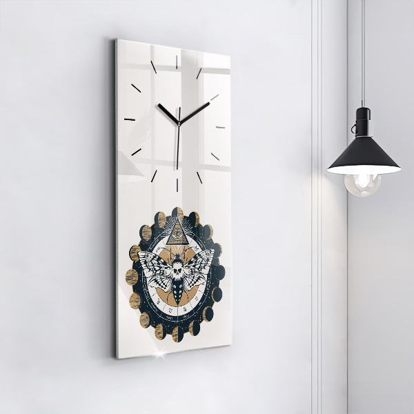 Vertikale Uhr Mondphasen und das Auge