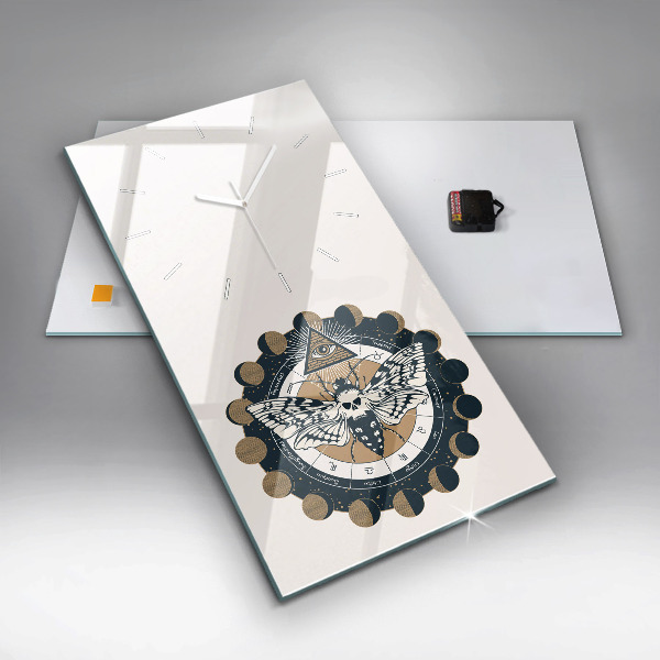 Vertikale Uhr Mondphasen und das Auge