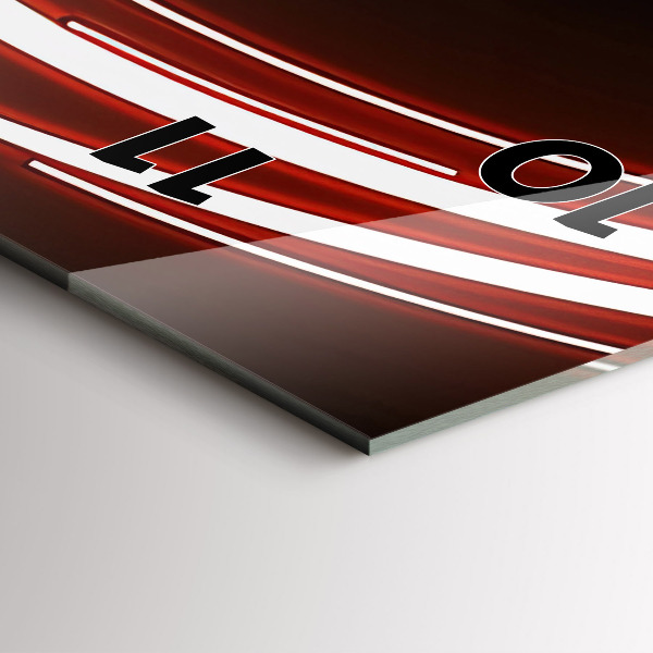 Vertikale Uhr mit motiv Katze mit roten Augen