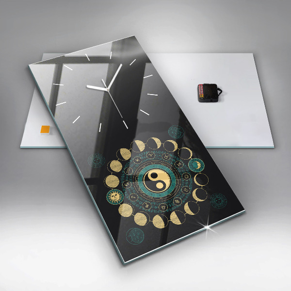 Vertikale Uhr mit motiv Mondphasen